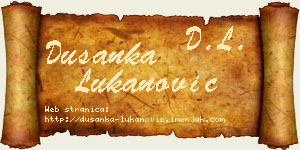 Dušanka Lukanović vizit kartica